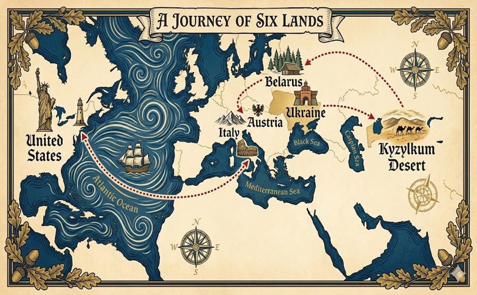 Lara Gelya Map - A Journey of Six Lands